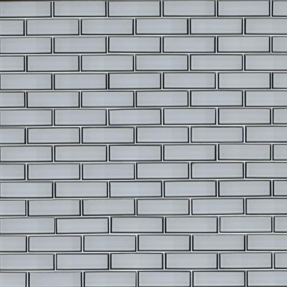 MSI Ice Bevel Subway 11.73 in. x 11.73 in. x 8 mm Glass Blend Mesh-Mounted Mosaic Tile (9.6 sq. ft. / Case)