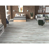 DuraDecor Weekend Warrior Iced Barnwood 3 MIL x 6-in W x 36-in L Peel & Stick Water Resistant Luxury Vinyl Flooring (21 sf/case)