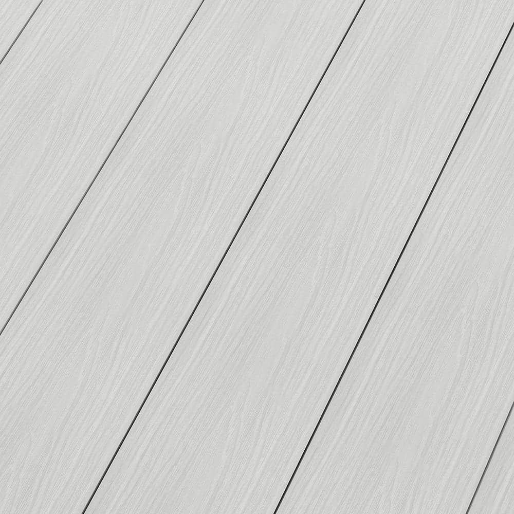 NewTechWood 1 in. x 6 in. x 8 ft. Icelandic Smoke White Solid Composite Decking Board, UltraShield Natural Cortes