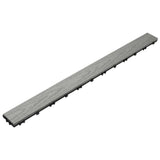 NewTechWood UltraShield Naturale 3 in. x 3 ft. Quick Composite Single Slat Deck Tile in Icelandic Smoke White (4-Pieces Per Box)