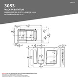 Universal Tubs HD Series 53 in. Left Drain Quick Fill Walk-In Whirlpool and Air Bath Tub with Powered Fast Drain – White