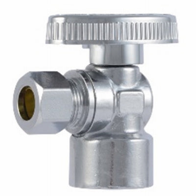 SharkBite Brass 1/2-in FIP x 3/8-in OD Compression Quarter-Turn Angle Ball Valve