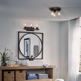 Kichler Barrington 3-Light Distressed Black Vanity Light, 22 in.