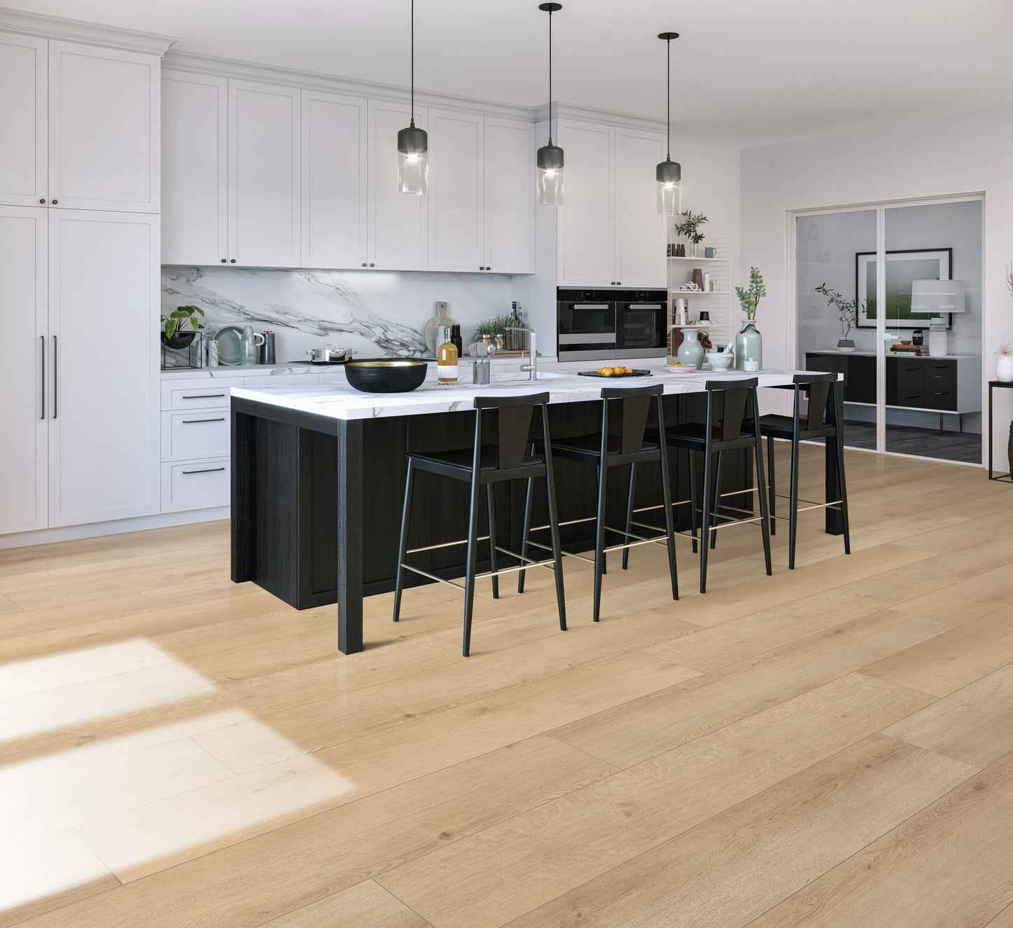 CALI Vinyl Longboards Sandbar Oak 9-in W x 8-mm T Waterproof Luxury Vinyl Plank Flooring, 26.62-sq ft/Box