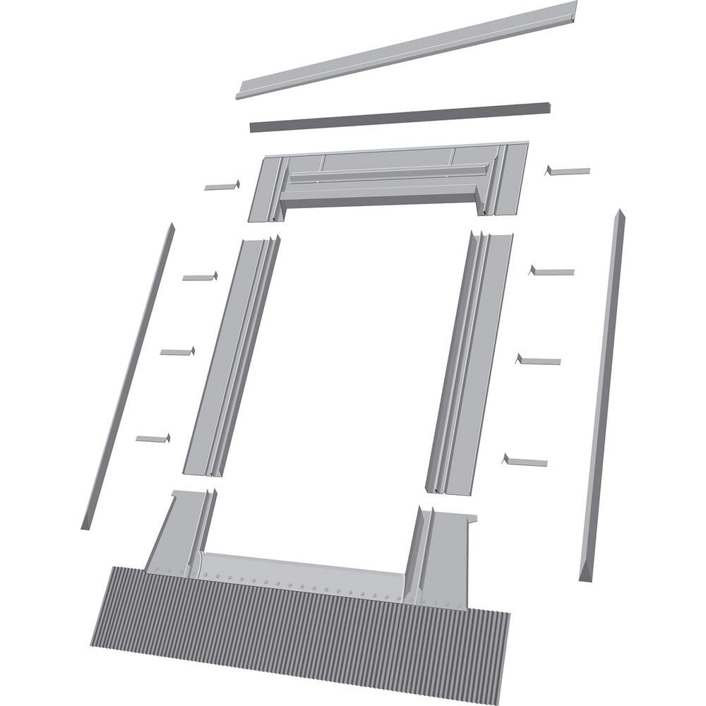 Aluminum High-Profile Tile Roof Flashing Kit for Deck Mount Skylight - All Sizes