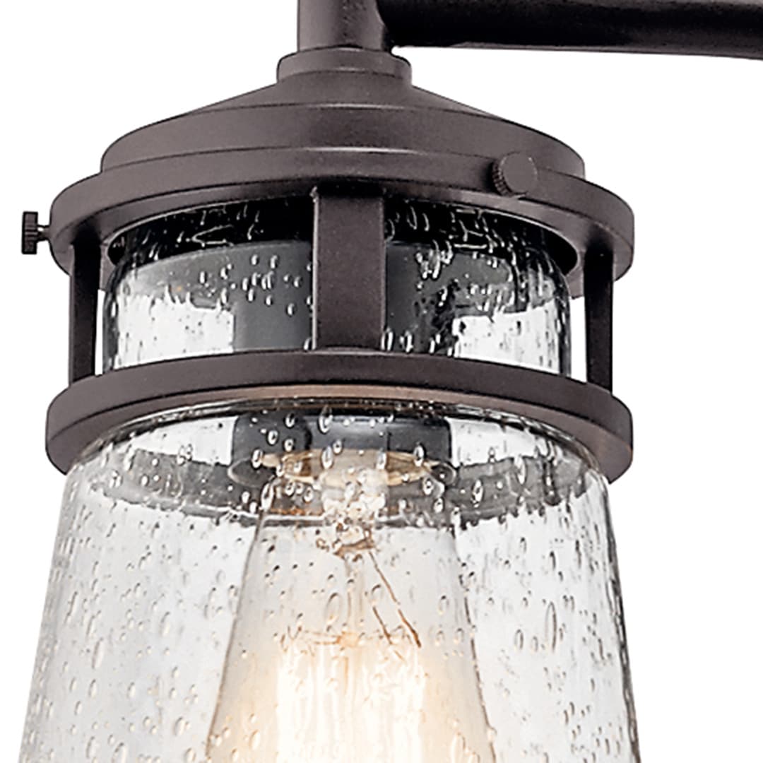 Kichler Lyndon Architectural Bronze Transitional Clear Seedy Glass 5-Light Chandelier