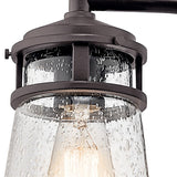 Kichler Lyndon Architectural Bronze Transitional Clear Seedy Glass 5-Light Chandelier