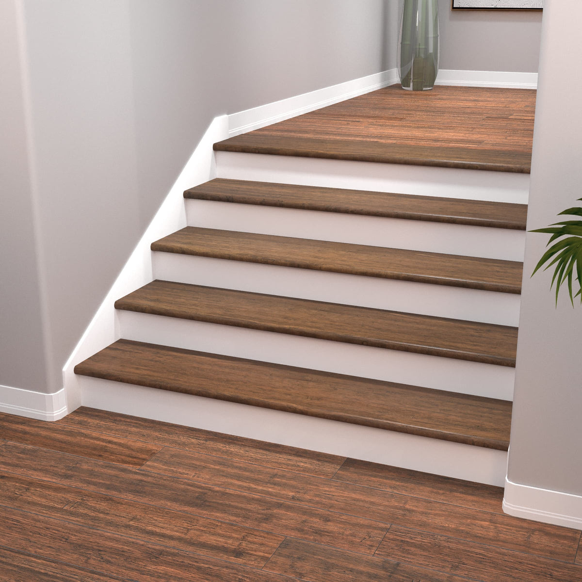 Cali Bamboo Fossilized 12-in x 48-in Java Prefinished Bamboo Stair Tread