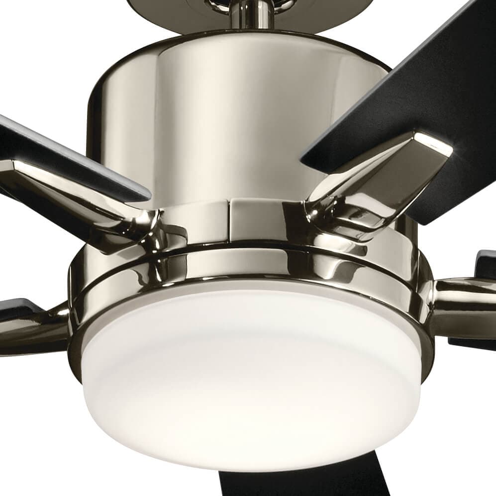 Kichler Lucian 52-in Polished Nickel LED Indoor/Outdoor Ceiling Fan with Wall-Mounted Control, 5-Blade