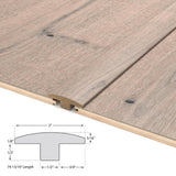CALI Tawny Oak 0.56-in T x 2-in W x 74.81-in L Wood Floor T-Moulding