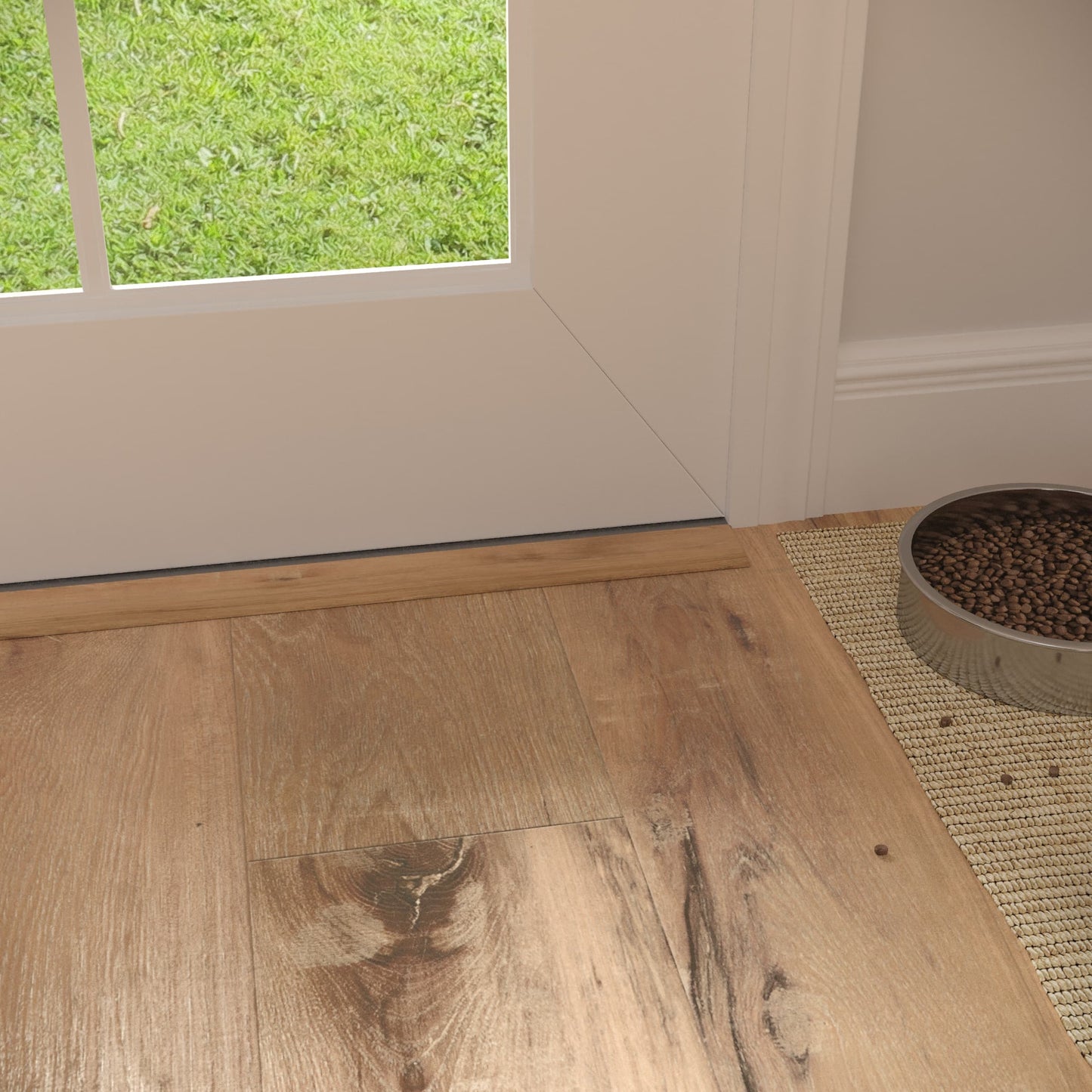 CALI North Shore Oak 1.39-in x 72.83-in Vinyl Floor Threshold