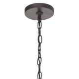 Kichler Barrington Anvil Iron & Distressed Antique Gray Seeded Glass Globe Pendant Light, 21.25 in