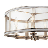 Kichler Angelica Polished Nickel Modern/Contemporary Clear Glass 5-Light Drum Pendant, 20" Dia x 15.38" H