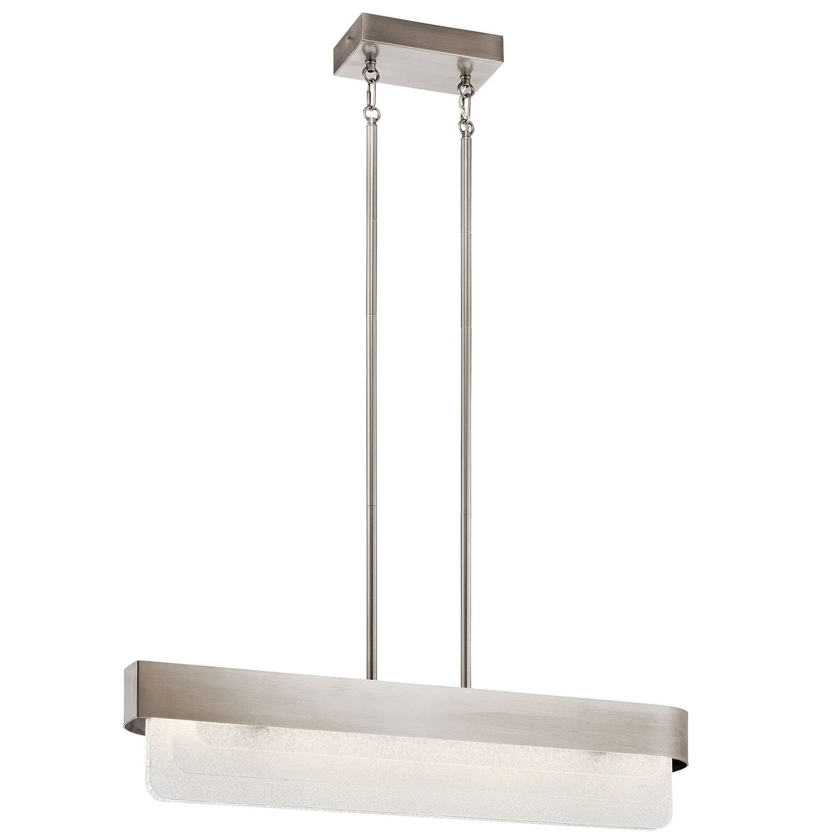Kichler Serene Classic Pewter Textured Glass Linear LED Kitchen Island Light, 36.5 in