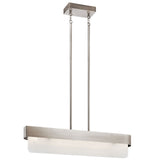 Kichler Serene Classic Pewter Textured Glass Linear LED Kitchen Island Light, 36.5 in