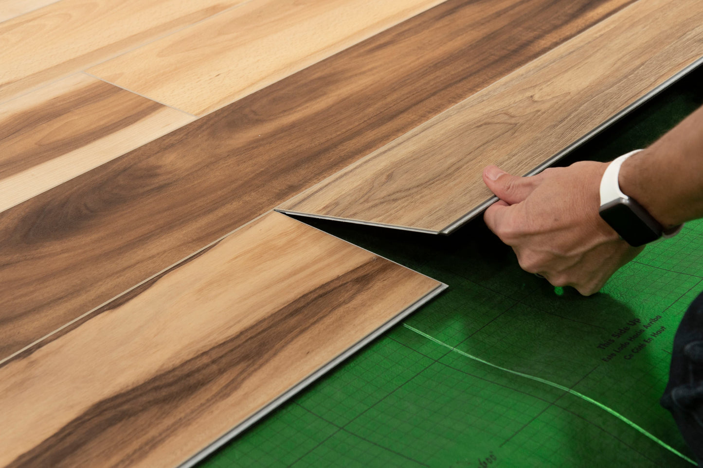 CALI Vinyl Pro with Mute Step Huntington Hickory – 7 in. W x 6.5 mm T Waterproof Interlocking Luxury Vinyl Plank Flooring (24.03 sq. ft./case)