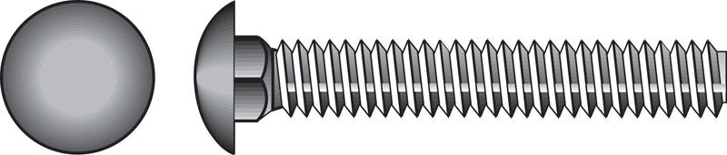 Hillman 3/8 in. x 2 in. Zinc-Plated Steel Carriage Bolt, 100-Pack