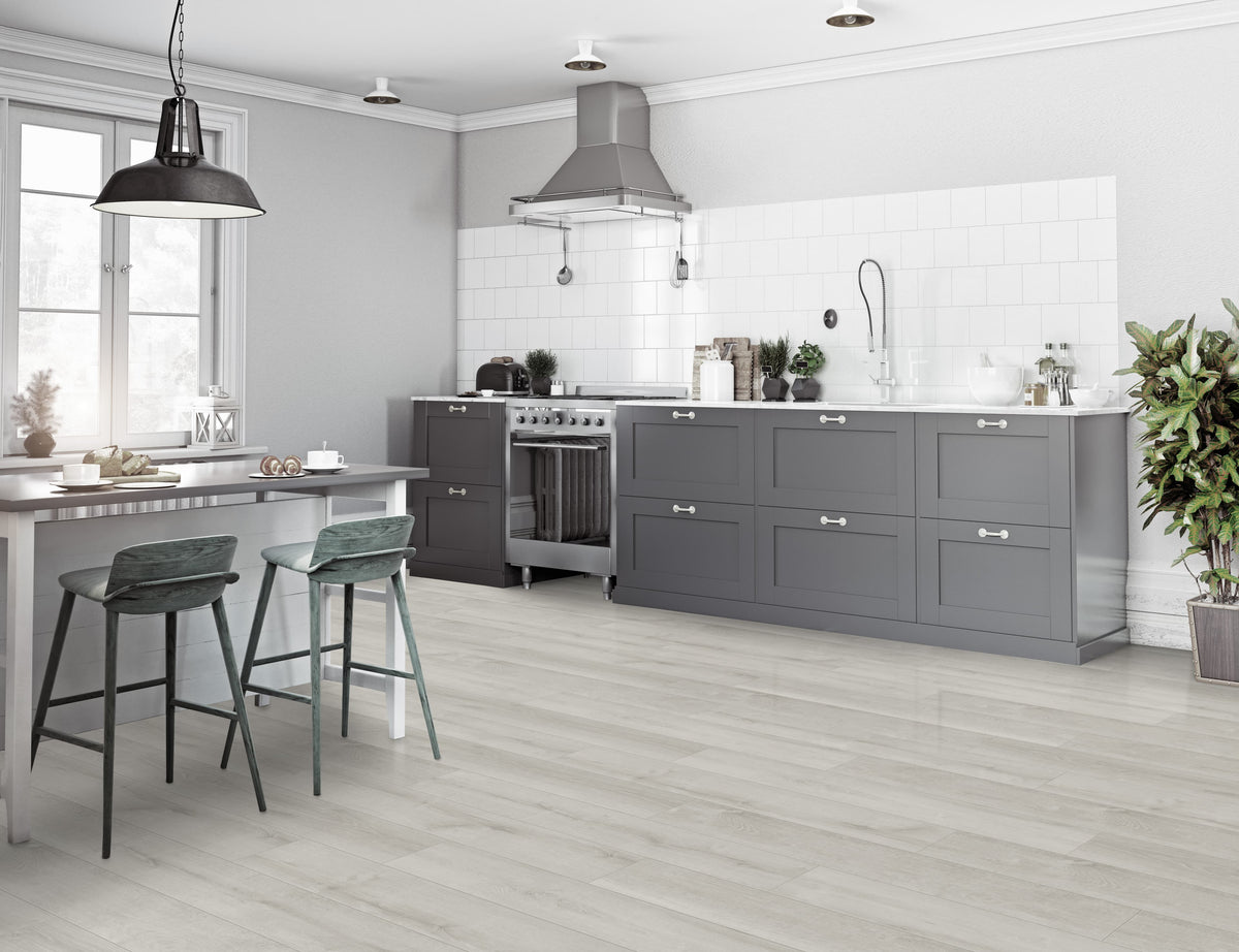 CALI Sample – Cali Vinyl White Aspen Luxury Vinyl Plank, 48 in x 7.25 in, 6.5 mm
