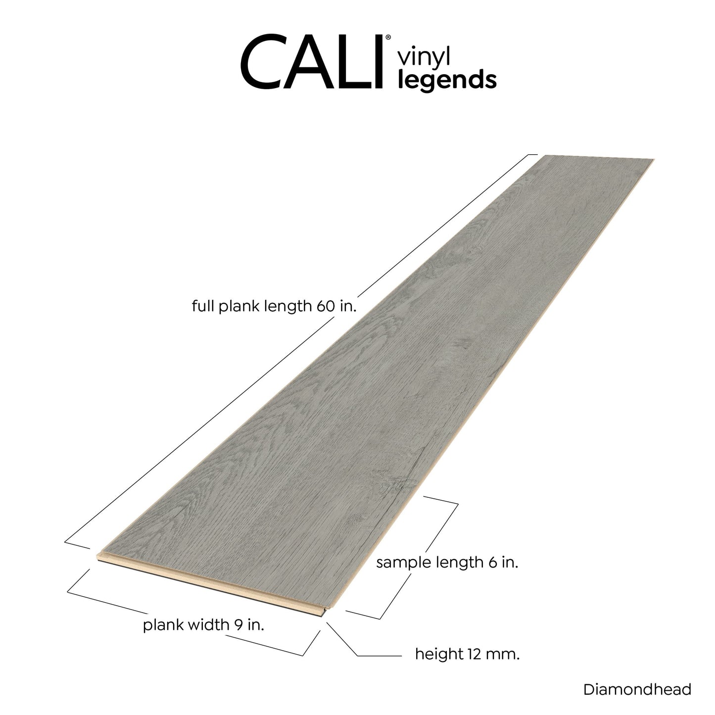 CALI Vinyl Legends Diamondhead 9-in W x 12-mm T Water-Resistant Interlocking Luxury Vinyl Plank Flooring (22.44-sq ft)