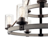 Kichler Barrington 9-Light Chandelier, Anvil Iron & Distressed Antique Gray, 30 in. Dia