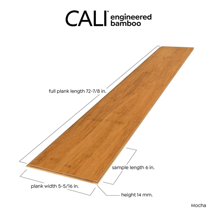 Cali Bamboo Fossilized 5.31-in Mocha Bamboo Smooth/Traditional Engineered Hardwood Flooring (21.5-sq ft)