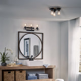 Kichler Barrington 3-Light Vanity Light, Anvil Iron, 22 in. L x 5.69 in. W x 9 in. H
