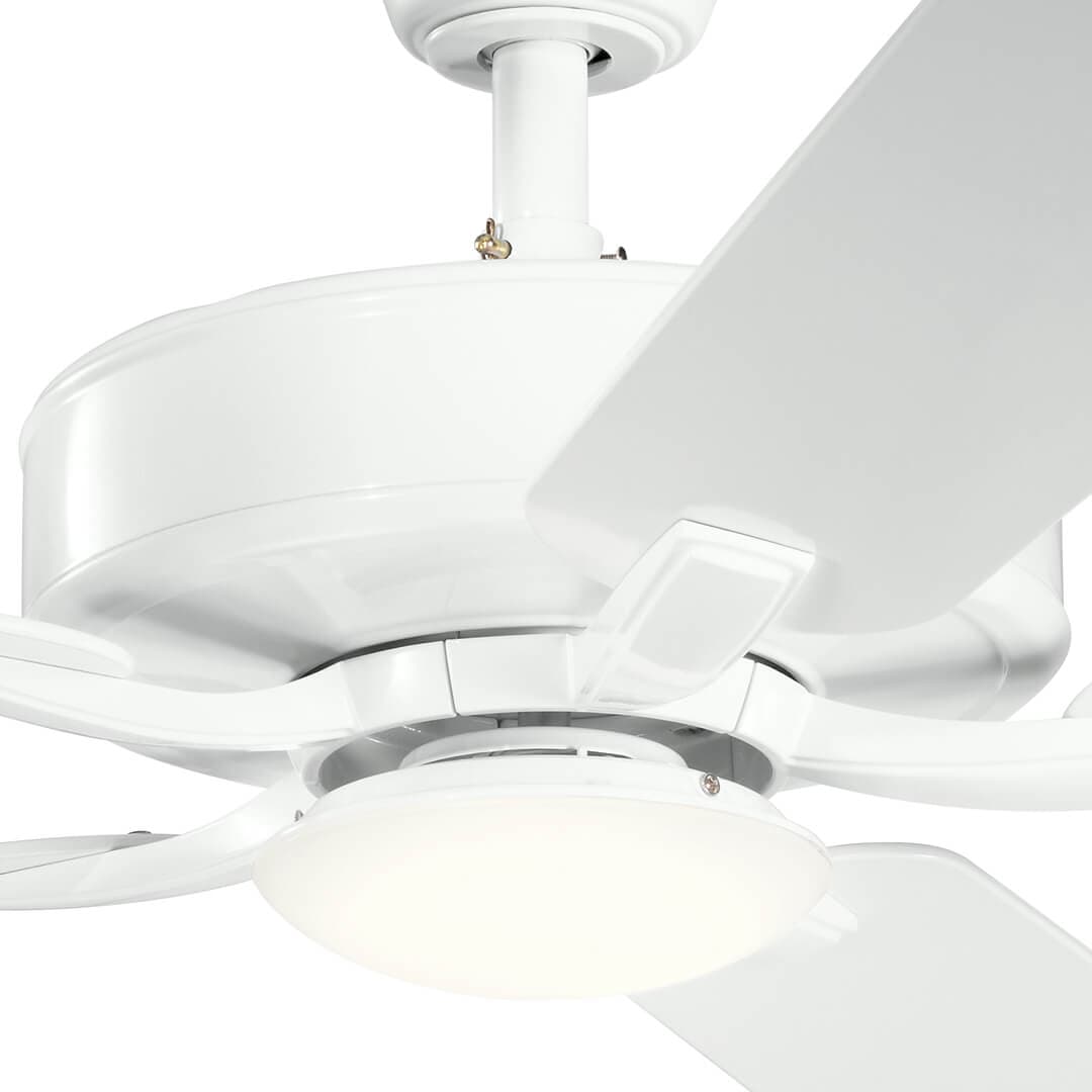 Kichler Basics Pro Designer 52-in Matte White Indoor/Outdoor Ceiling Fan with Light Kit & Remote, 5 Blades