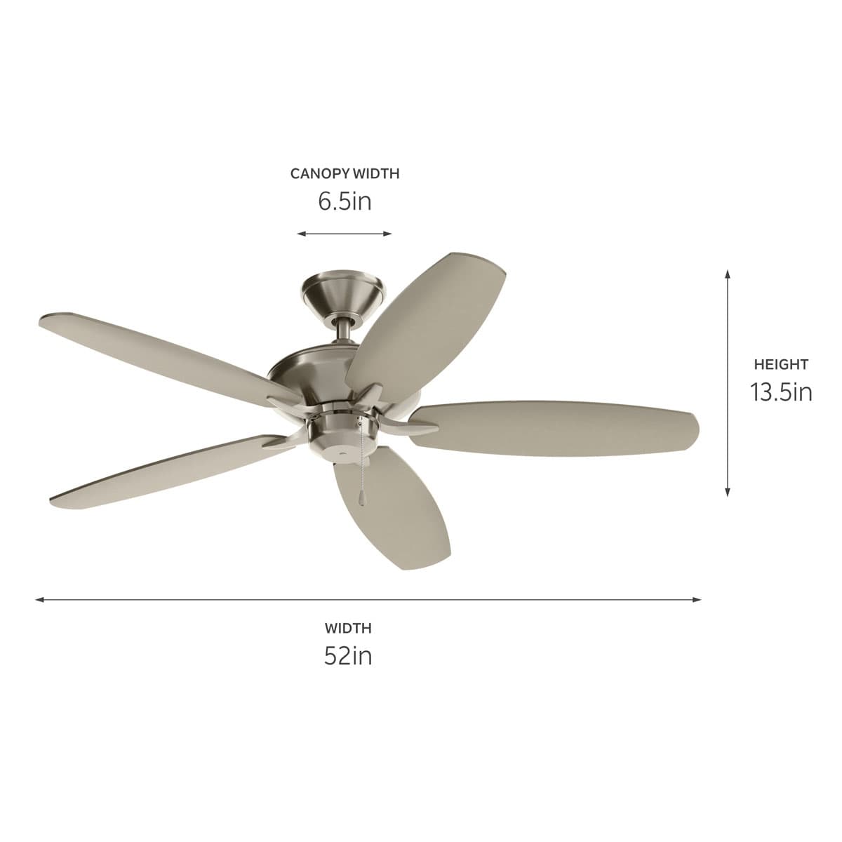 Kichler 339515 52" Indoor/Outdoor Ceiling Fan