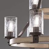Kichler Barrington 9-Light Chandelier, Anvil Iron & Distressed Antique Gray, 30 in. Dia