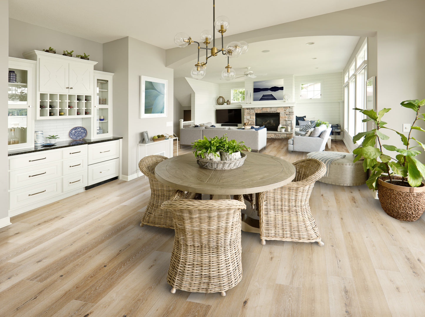 CALI Vinyl Pro with Mute Step Natural Elm 7-in Wide x 6-1/2-mm Thick Waterproof Interlocking Luxury Vinyl Plank Flooring (24.03-sq ft)
