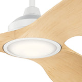Kichler Imari 65-in Matte White LED Indoor/Outdoor Ceiling Fan with Light Kit (3-Blade)