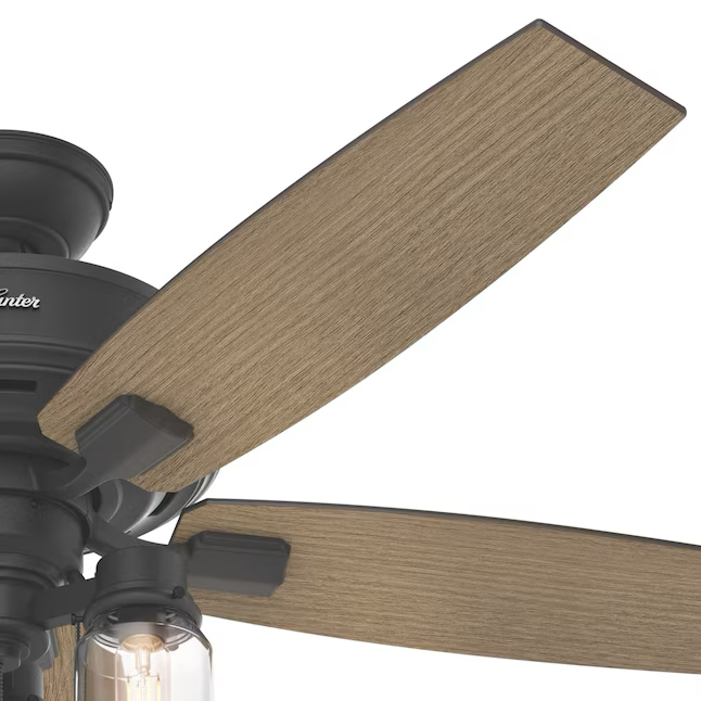Hunter Lincoln Edison Style LED 52-in Natural Iron LED Indoor Ceiling Fan (5-Blade)