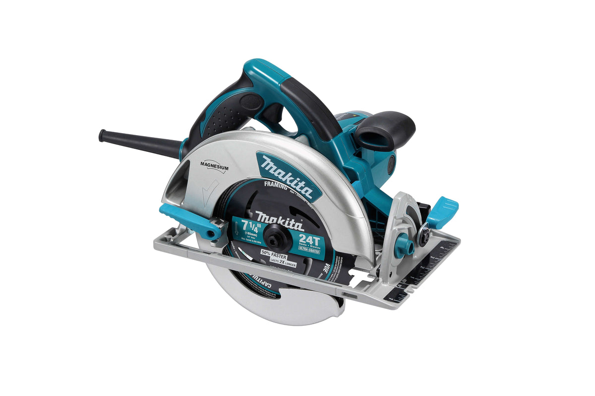 Makita 15 Amp 7-1/4 in. Corded Lightweight Magnesium Circular Saw with LED Light, Dust Blower, 24T Carbide blade, Hard Case