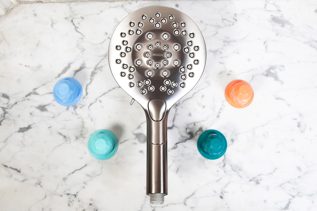 Moen Aromatherapy 6‑Spray 5.6 in. Handheld Shower Head with INLY Capsules & Magnetix, Chrome