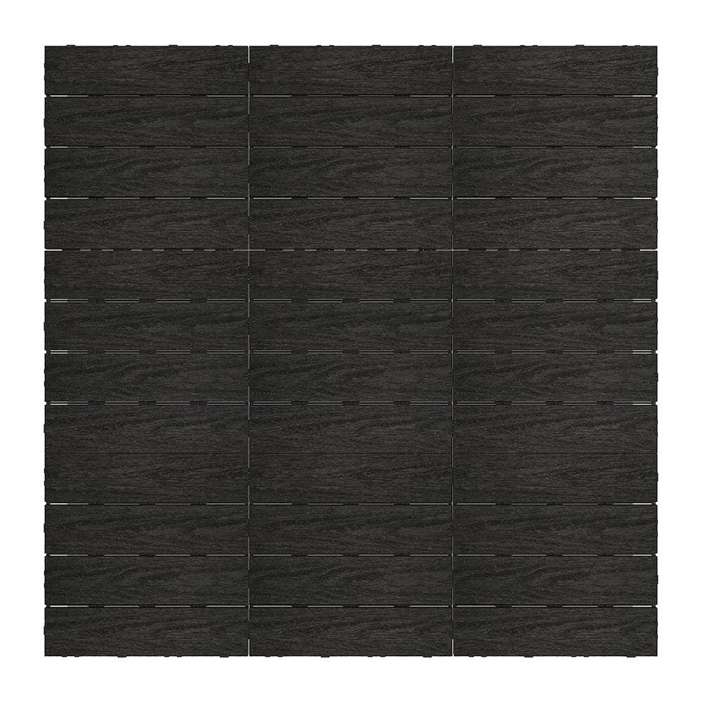 NewTechWood UltraShield Naturale 1 ft. x 1 ft. Quick Deck Outdoor Composite Deck Tile Sample in Indian Ebony