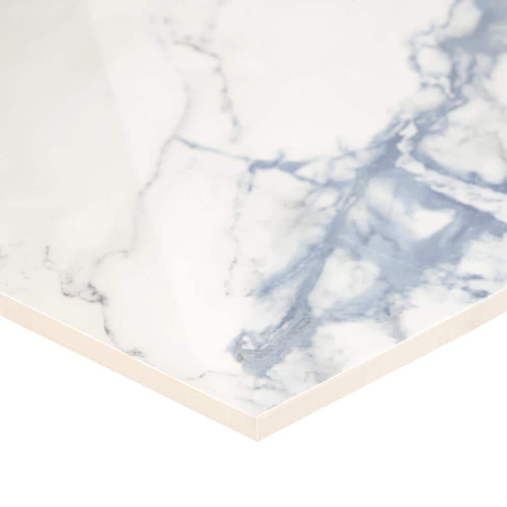 Calacatta Indigo 12 in. x 24 in. Polished Porcelain Floor and Wall Tile (6-Piece, 11.62 sq. ft./Case)
