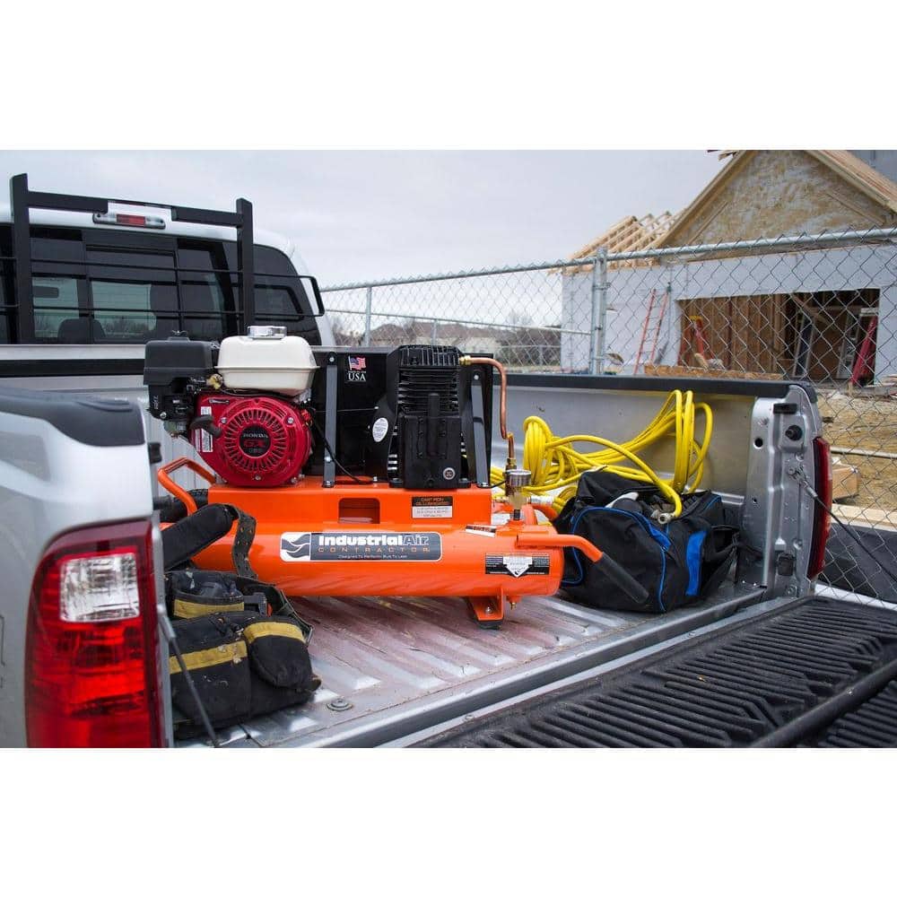 Industrial Air 8 Gal. Portable Wheelbarrow Air Compressor with 5.5 HP Honda Gas Engine