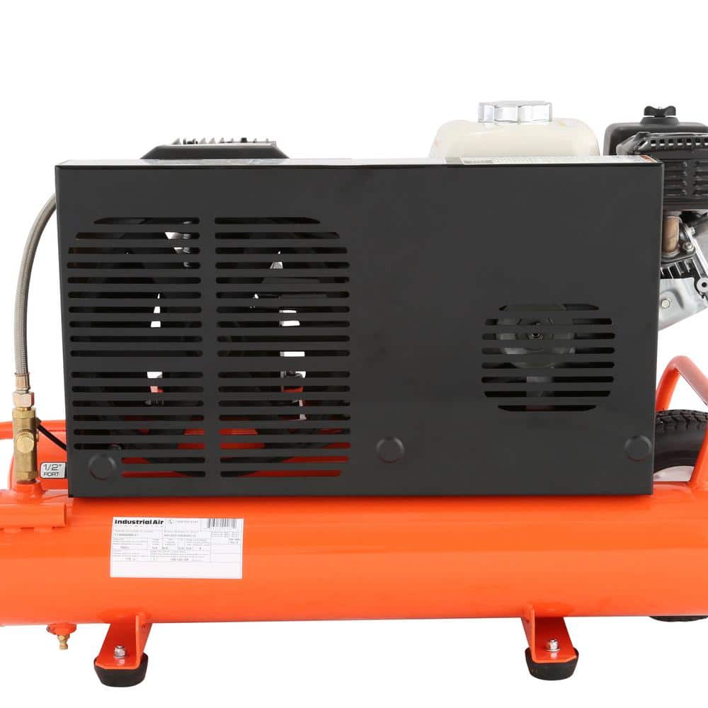 Industrial Air 8 Gal. Portable Wheelbarrow Air Compressor with 5.5 HP Honda Gas Engine