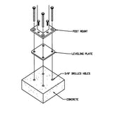 INTEX MILLWORK SOLUTIONS Mounting Hardware for Concrete/Masonry Application for INTEX Millwork Post Mount System