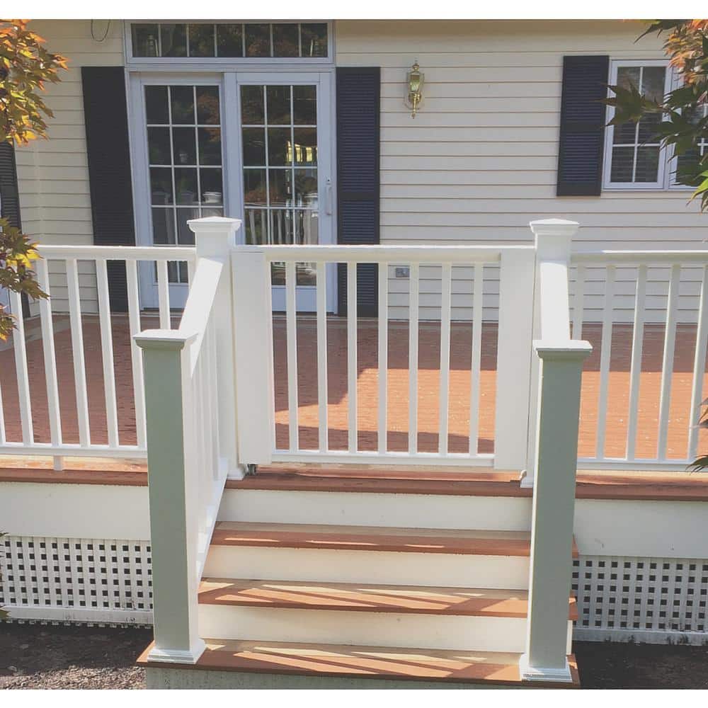 INTEX MILLWORK SOLUTIONS 96 in. Providence Stair Rail Kit with Reinforcements 18 Balusters Screws Hardware and Crush Blocks Stair/Rake Section