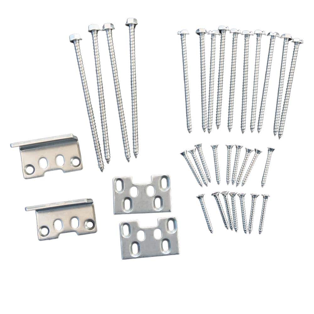INTEX MILLWORK SOLUTIONS Providence Stair Rail Bracket Kit 2 Top Brackets 2 Bottom Brackets and Screws for Straight Rake/Stair Rail Section