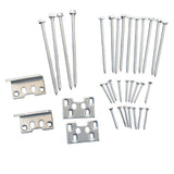 INTEX MILLWORK SOLUTIONS Providence Stair Rail Bracket Kit 2 Top Brackets 2 Bottom Brackets and Screws for Straight Rake/Stair Rail Section