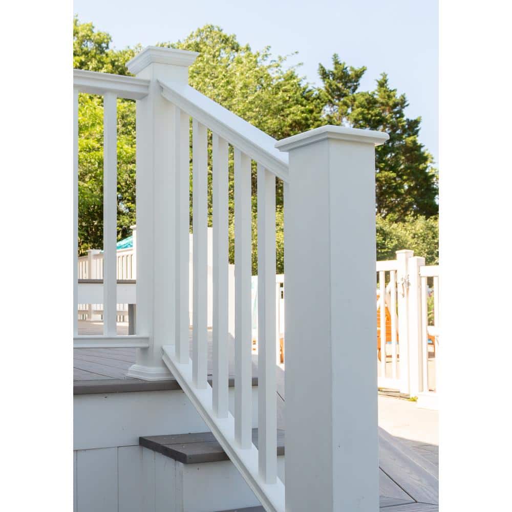 INTEX MILLWORK SOLUTIONS Providence Stair Rail Bracket Kit 2 Top Brackets 2 Bottom Brackets and Screws for Straight Rake/Stair Rail Section