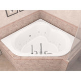 Universal Tubs Beryl 5 ft. Acrylic Corner Drop-in Whirlpool & Air Bathtub in White (60 x 60 in.)