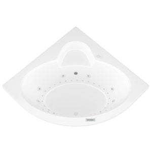 Universal Tubs Jaspers 5 ft. Acrylic Corner Drop-in Air and Whirlpool Bathtub in White