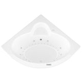Universal Tubs Jaspers 5 ft. Acrylic Corner Drop-in Air and Whirlpool Bathtub in White