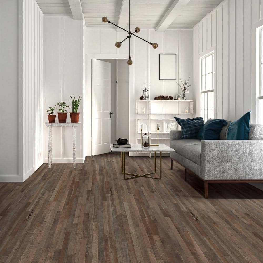 Blue Ridge Hardwood Flooring Iron Gate Hickory 3/4 in. T x 3 in. W Smooth Solid Hardwood Flooring (24 sq.ft./case)