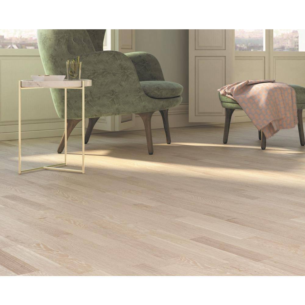 Baltic Wood Ivory and Cream European Oak 1/2 in. T x 7.2 in. W Wire Brushed Engineered Hardwood Flooring (38.6 sqft/case)