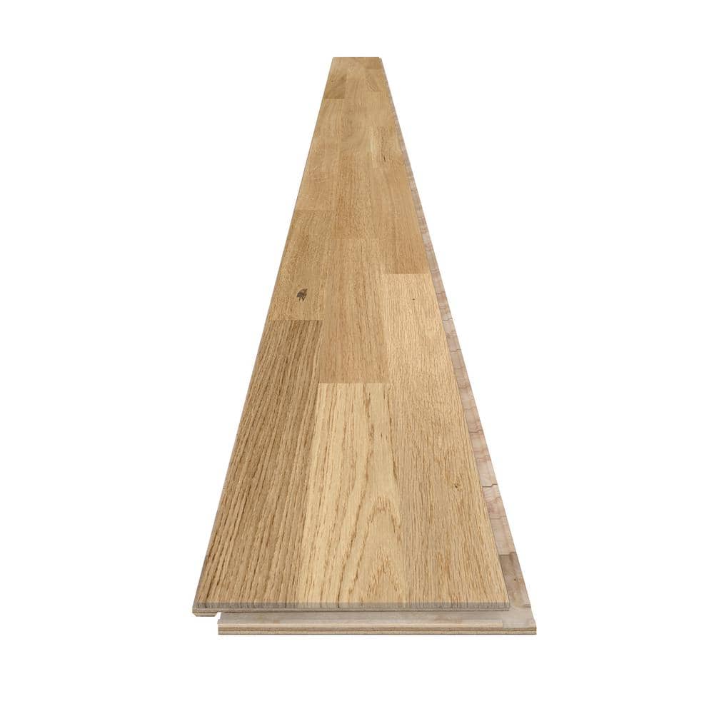 Baltic Wood Ivory and Cream European Oak 1/2 in. T x 7.2 in. W Wire Brushed Engineered Hardwood Flooring (38.6 sqft/case)