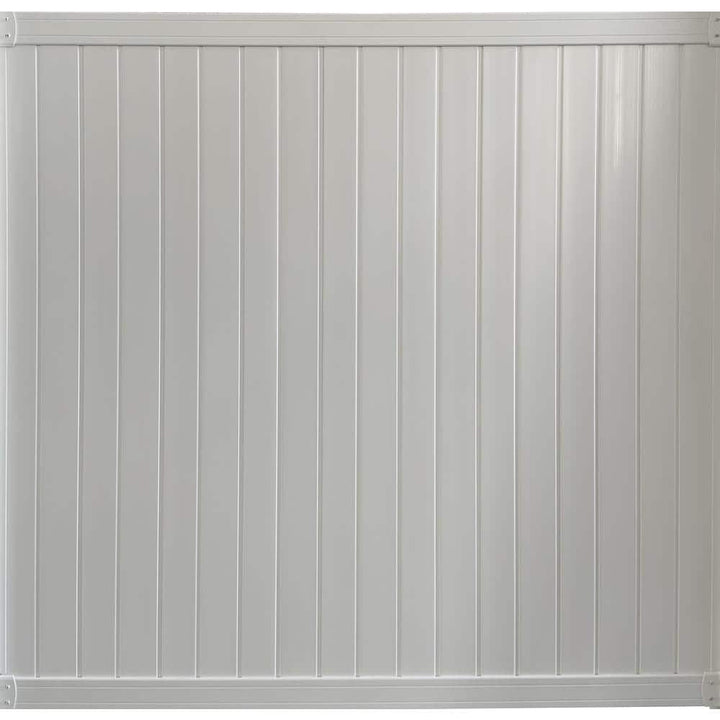 CREATIVE SURFACES 6 ft. x 6 ft. White Ivory Vinyl Privacy Fence Panel